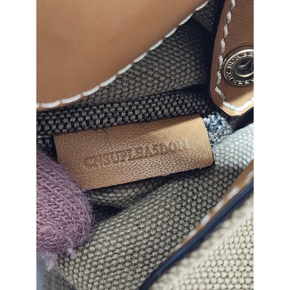 Authentic BURBERRY Canvas Mega Check Medium Ashby Hobo Saddle Bag Brown - Picture 6 of 13